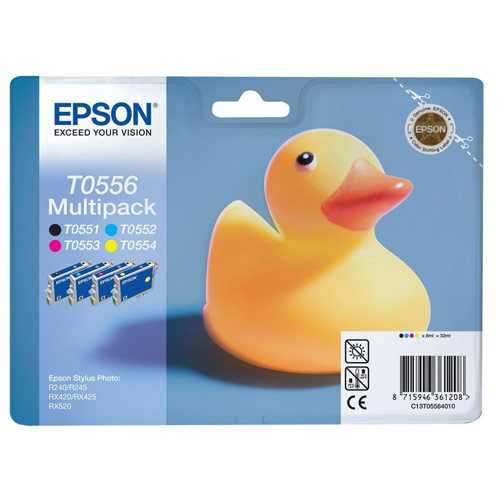 Epson T0556 Inkjet Cartridge Duck Black, Cyan, Magenta and Yellow
