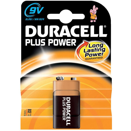 Duracell Plus Power MN1604 Battery Alkaline 9V