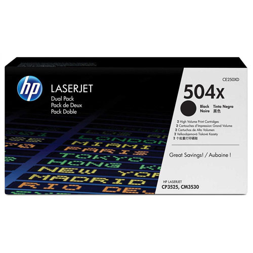Hewlett Packard No. 504X Laser Toner Cartridge Page Life 2x10500pp Black