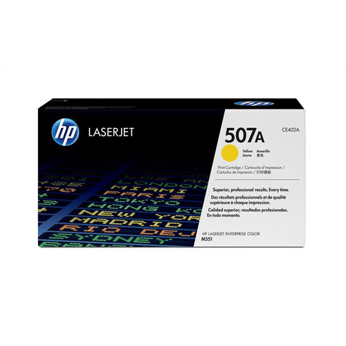 Hewlett Packard No. 507A Laser Toner Cartridge Page Life 6000pp Yellow