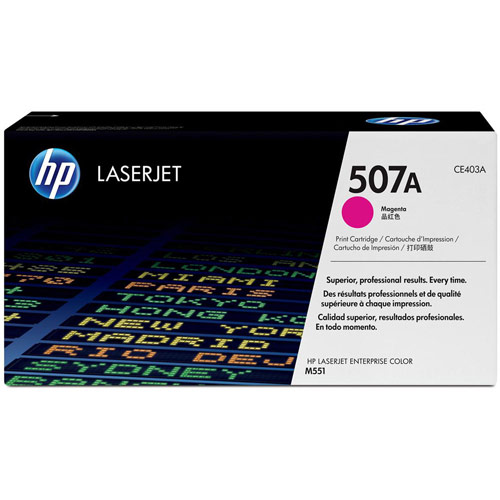 Hewlett Packard No. 507A Laser Toner Cartridge Page Life 6000pp Magenta