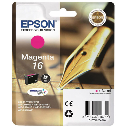 Epson 16 Inkjet Cartridge Pen & Crossword Page Life 165pp Magenta