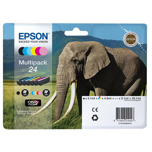 Epson 24 Inkjet Cartridge Multipack Capacity 29.1ml B/C/M/Y/LC/LM