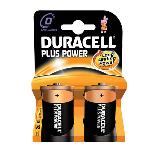 Duracell Plus Power Battery Alkaline 1.5V D