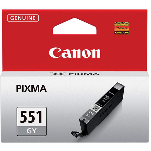 Canon CLI-551GY Inkjet Cartridge Page Life 125 Photos Grey