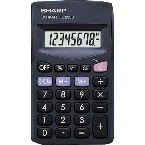 Sharp EL233SBK Calculator Pocket