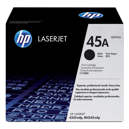 Hewlett Packard No. 45A Laser Toner Cartridge Page Life 18000pp Black