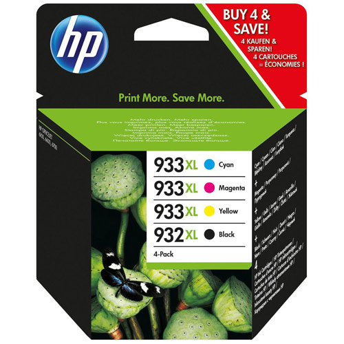 Hewlett Packard No.  932XL/933XL Inkjet Cartridge Combo Multi Pack CMYK