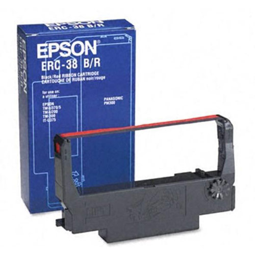 Epson ERC38BR Fabric Ribbon Cartridge Black/Red