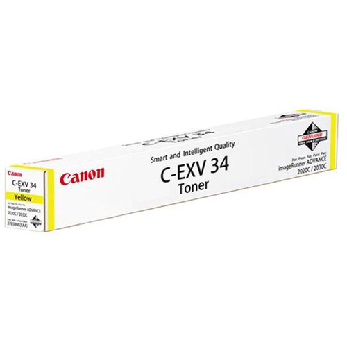 Canon CEXV34 Laser Toner Cartridge Page Life 19000pp Yellow