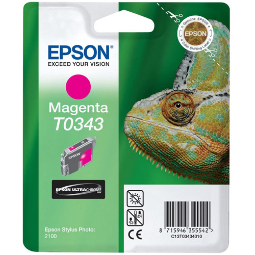 Epson Singlepack Magenta T0343 Ultra Chrome Ink Cartridge