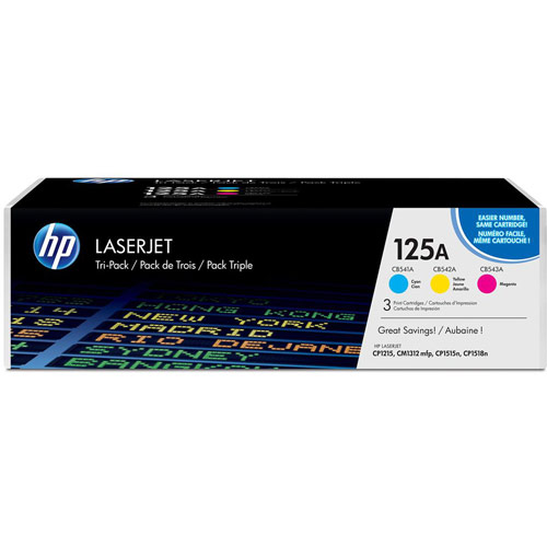 Hewlett Packard HP 125A Laser Toner Cartridge Page Life 1400pp Cyan/Magenta/Yellow