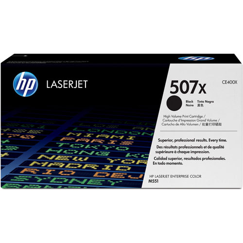 Hewlett Packard HP 507X Laser Toner Cartridge Page Life 11000pp Black
