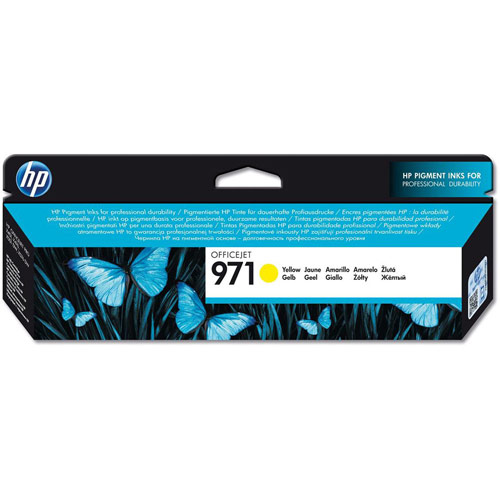 Hewlett Packard HP 971 Officejet Inkjet Cartridge Page Life 2500pp Yellow