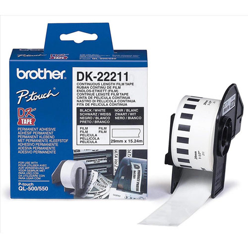 Brother DK22211 White (Film) Tape