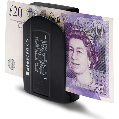 Safescan 85 Portable Counterfeit Detector 3 Point Detection for GBP & Euros