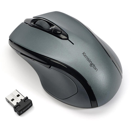 Kensington Pro Fit Mouse Mid-Size Optical Wireless Graphite Grey