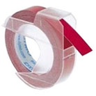 Dymo S0898150 White on Red 9mm Embossing Tape