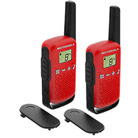 Motorola TLKR T42 Walkie Talkie Radio Twin Pack Red