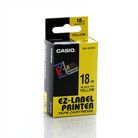 Casio XR-18YW Black on Yellow 18mm tape
