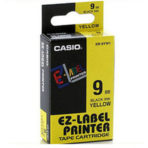 Casio XR-9YW1 Black on Yellow 9mm tape