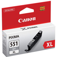 Canon CLI-551GY XL Inkjet Cartridge Page Life 275 Photos Grey