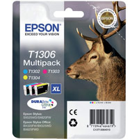 Epson T1306 Inkjet Cartridge Stag XL Capacity 30.3ml Cyan/Magenta/Yellow