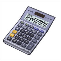 Casio MS100TER Desktop Calculator Battery/Solar Power 10 Digit Tax Key