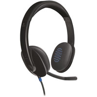 Logitech H540 Headset USB Laser-tuned Speakers with On-ear Controls
