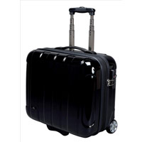 JSA Business Trolley ABS Polycarbonate with Removable Laptop Case Black
