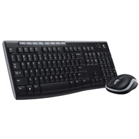 Logitech MK260/270 Keyboard and Mouse Desktop Set Compact Wireless Black