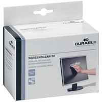 Durable Screenclean Individually Packed Moist Low Lint Wipes Pre-saturated