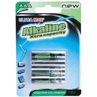 White Box Alkaline Batteries AAA [Pack 4]