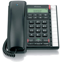 BT Converse 2300 Telephone Caller Display 10 Redial 100-entry Directory Black