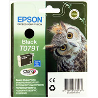 Epson T0791 Inkjet Cartridge Claria Owl 51g Page Life 470-570pp Black