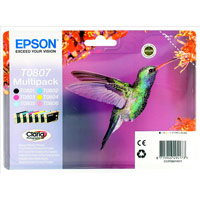 Epson T0807 Inkjet Cartridge Clariaingbird 6 Colours