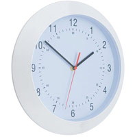 Wall Clock With Coloured Case Diameter 250mm White