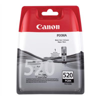 Canon PGI-520BK Inkjet Cartridge 19ml Page Life 324pp Black